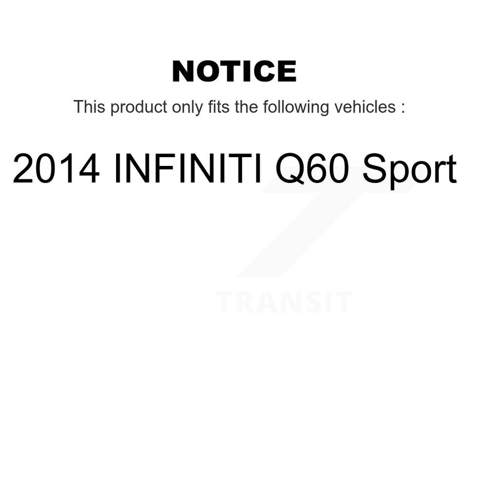 Rear Coated Disc Brake Rotors And Semi-Metallic Pads Kit For 2014 INFINITI Q60 Sport KGF-101483