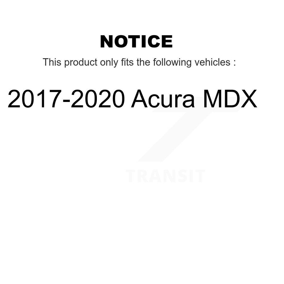 Rear Coated Disc Brake Rotors And Semi-Metallic Pads Kit For 2017-2020 Acura MDX KGF-102071