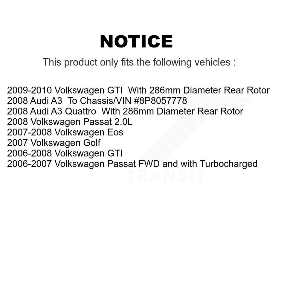 Front Rear Coated Disc Brake Rotors And Semi-Metallic Pads Kit For Volkswagen Passat GTI Eos Audi A3 Quattro Golf KGS-100902