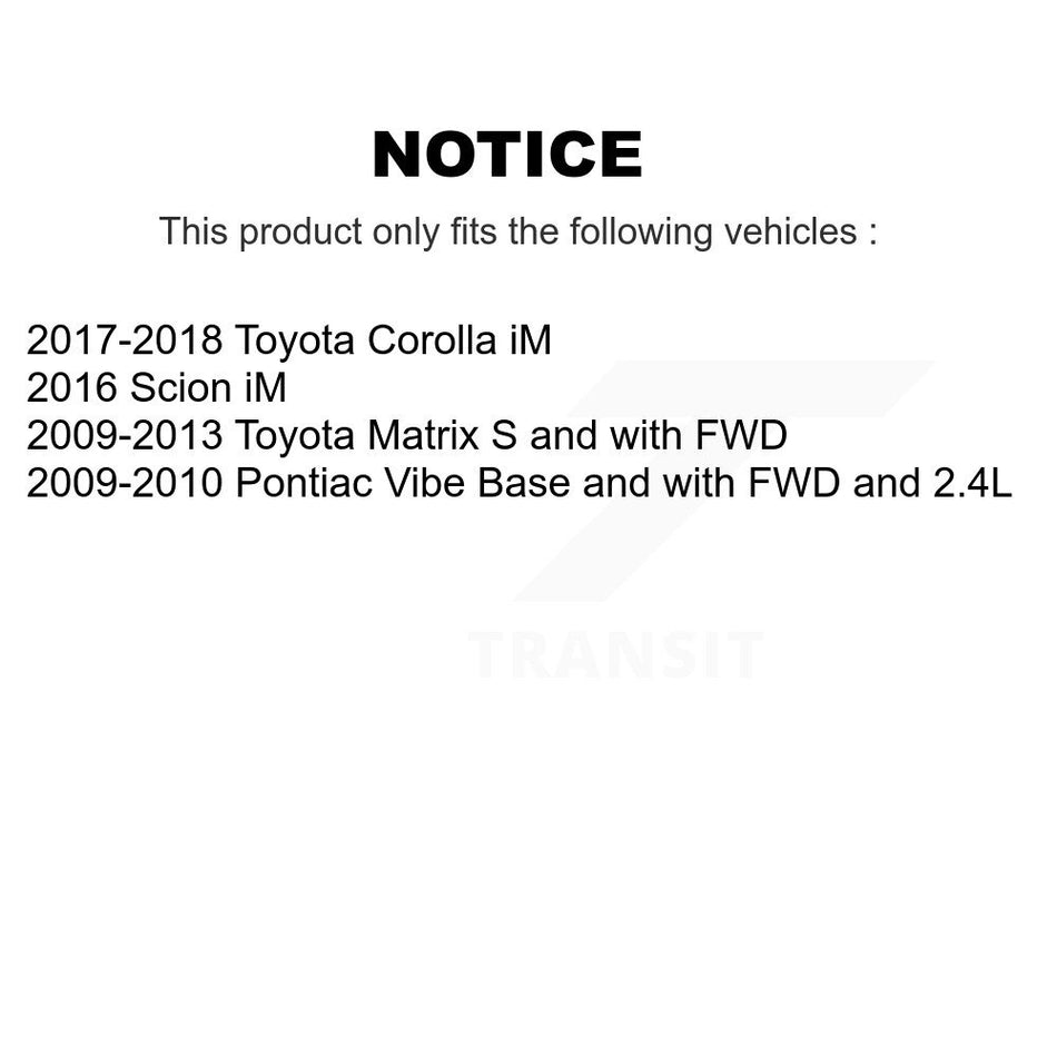 Front Rear Coated Disc Brake Rotors And Semi-Metallic Pads Kit For Toyota Matrix Pontiac Vibe Corolla iM Scion KGS-100945