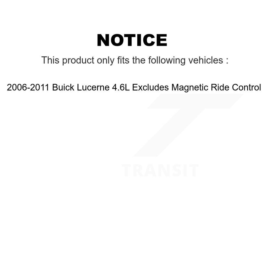 Front Disc Rotors Brake Pads Hub Bearings Control Arms Tie Rod End Shock Assembly Suspension Link Kit (15Pc) For 2006-2011 Buick Lucerne 4.6L Excludes Magnetic Ride KM-100201