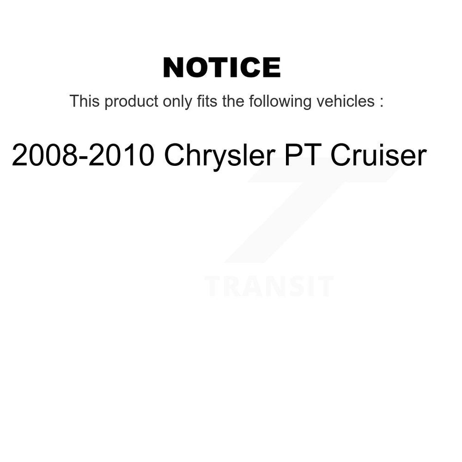 Rear Disc Rotors Brake Pads Hub Bearings Assembly Control Arms Tie Rod End Shock Suspension Link Kit (11Pc) For 2008-2010 Chrysler PT Cruiser KM-100272