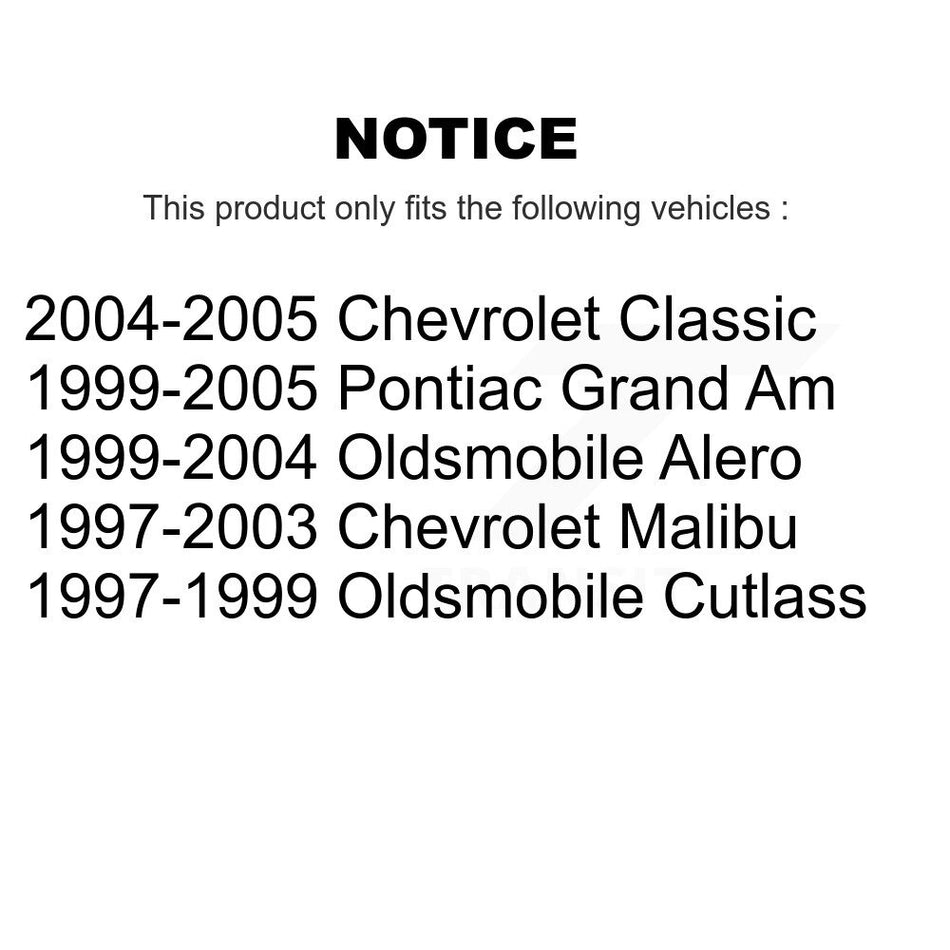 Front Complete Shock Assembly And TOR Link Kit For Chevrolet Pontiac Grand Am Malibu Oldsmobile Alero Classic Cutlass KSS-100492