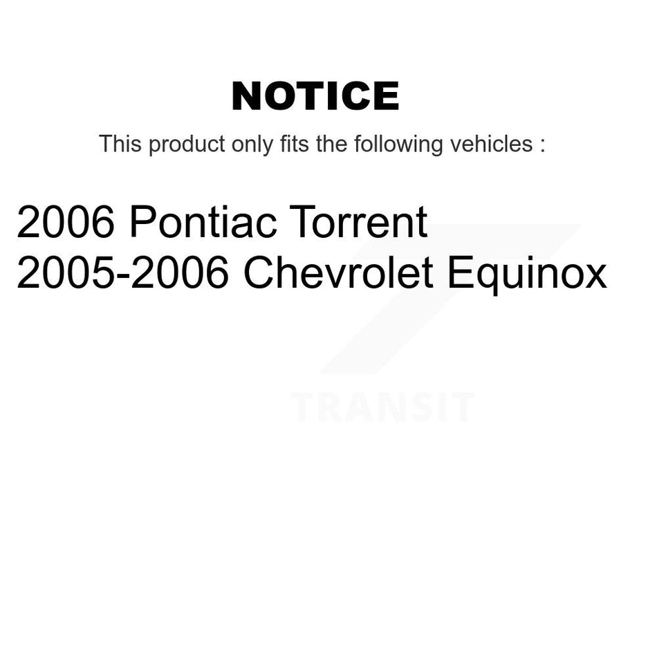 Front Complete Shock Assembly And TOR Link Kit For Chevrolet Equinox Pontiac Torrent KSS-100559