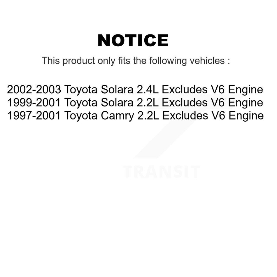 Front Complete Shock Assembly And TOR Link Kit For Toyota Camry Solara Excludes V6 Engine KSS-100569