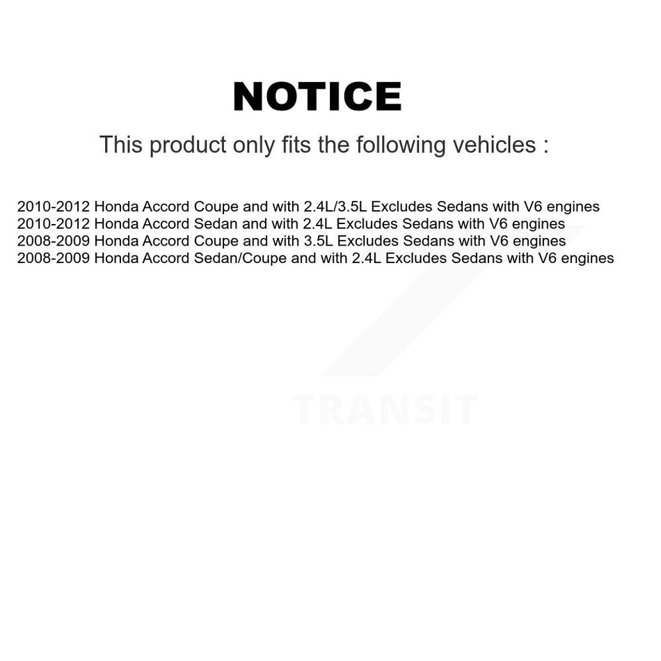 Front Complete Shock Assembly And TOR Link Kit For Honda Accord Excludes Sedans with V6 engines KSS-100573