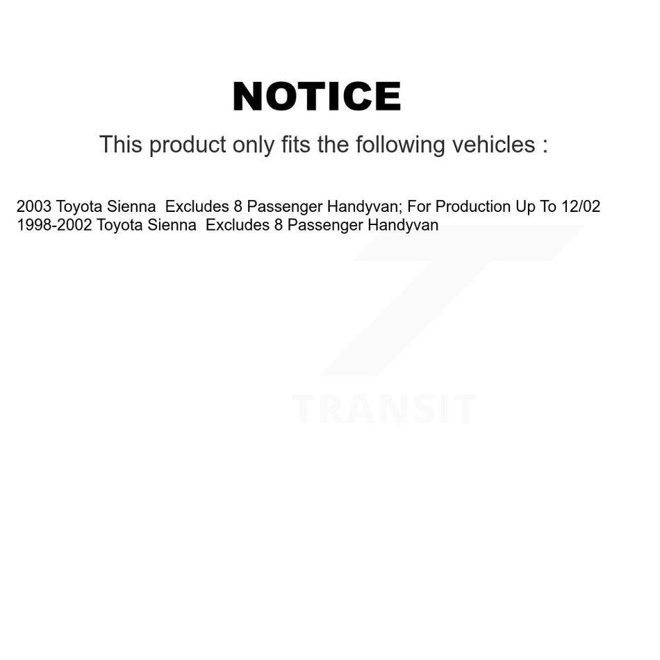 Front Complete Shock Assembly And TOR Link Kit For Toyota Sienna KSS-100655