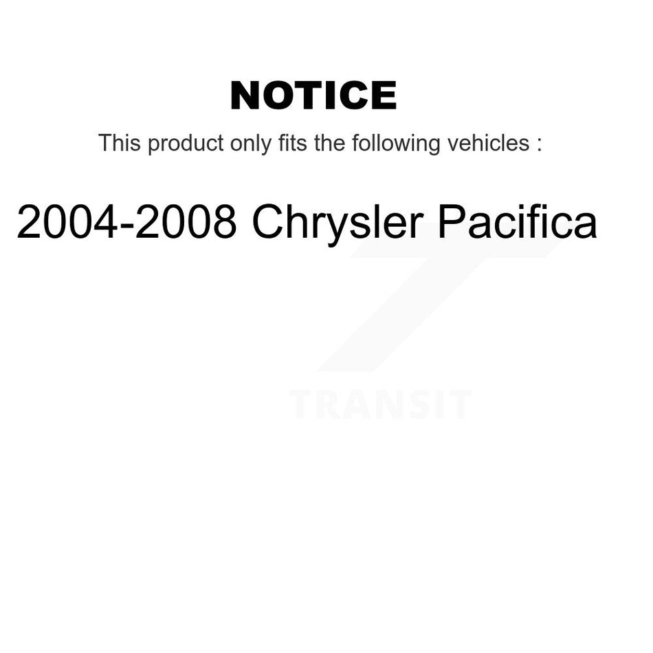 Front Complete Shock Assembly And TOR Link Kit For 2004-2008 Chrysler Pacifica KSS-100691