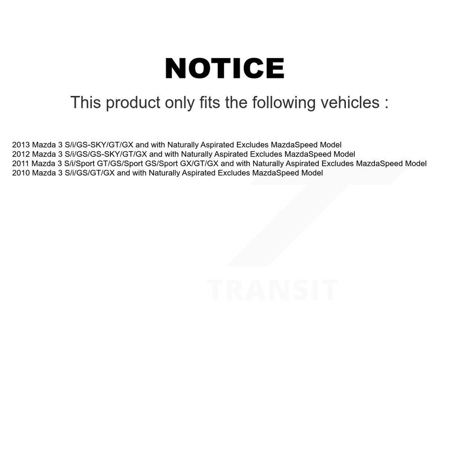 Front Complete Shock Assembly And TOR Link Kit For Mazda 3 Excludes MazdaSpeed Model KSS-100753