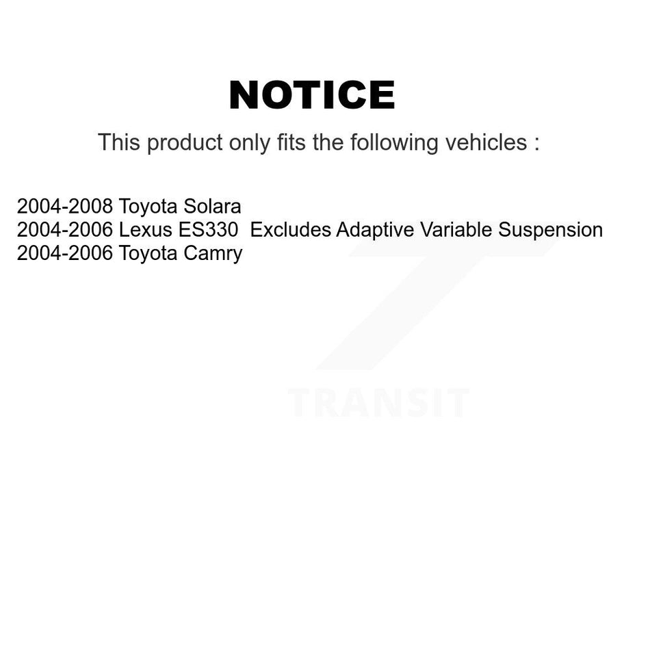 Front Complete Shock Assembly And TOR Link Kit For Toyota Camry Solara Lexus ES330 KSS-100765