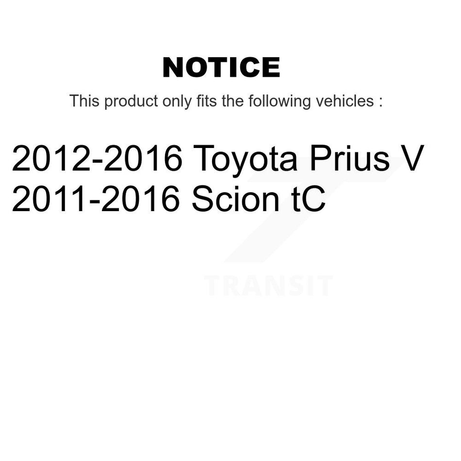 Front Complete Shock Assembly And TOR Link Kit For Toyota Prius V Scion tC KSS-100777