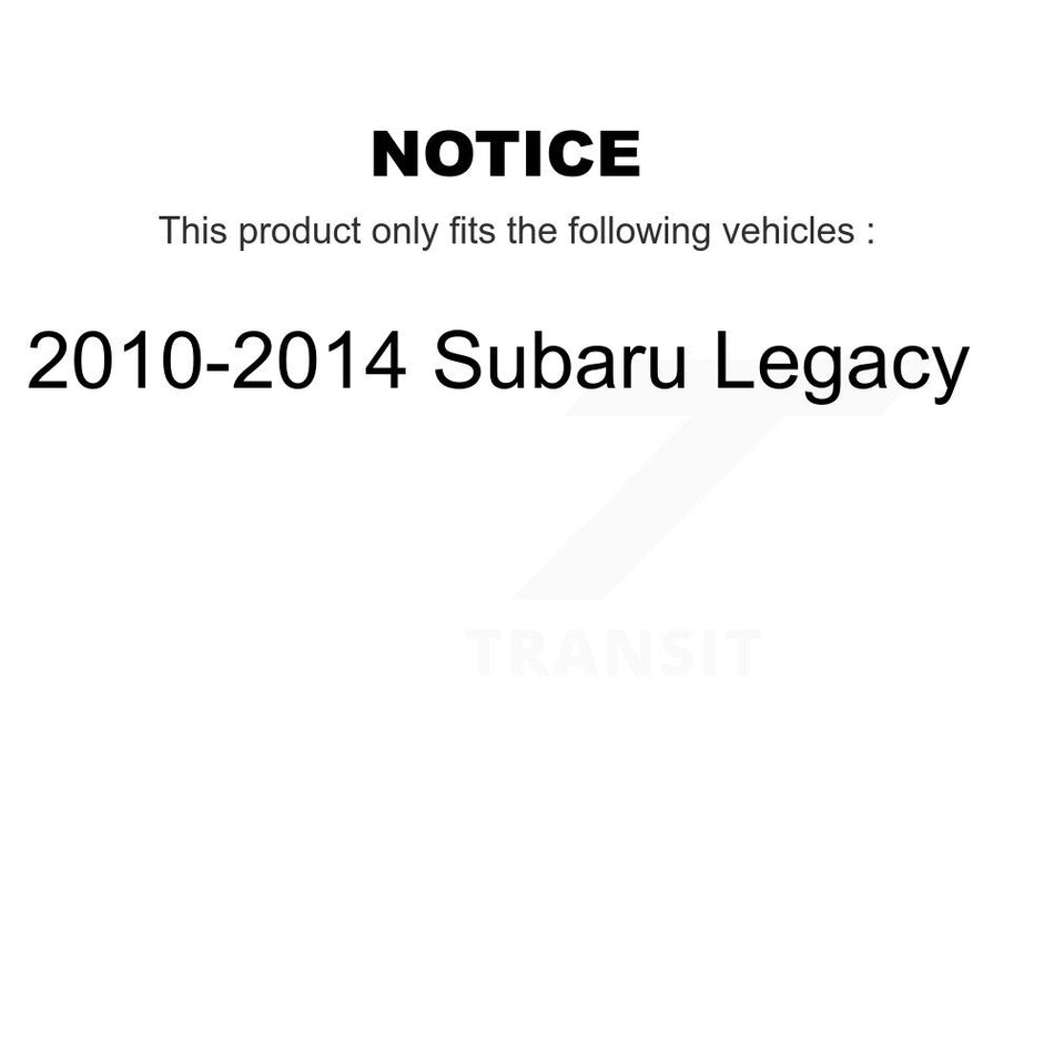 Front Complete Shock Assembly And TOR Link Kit For 2010-2014 Subaru Legacy KSS-100791