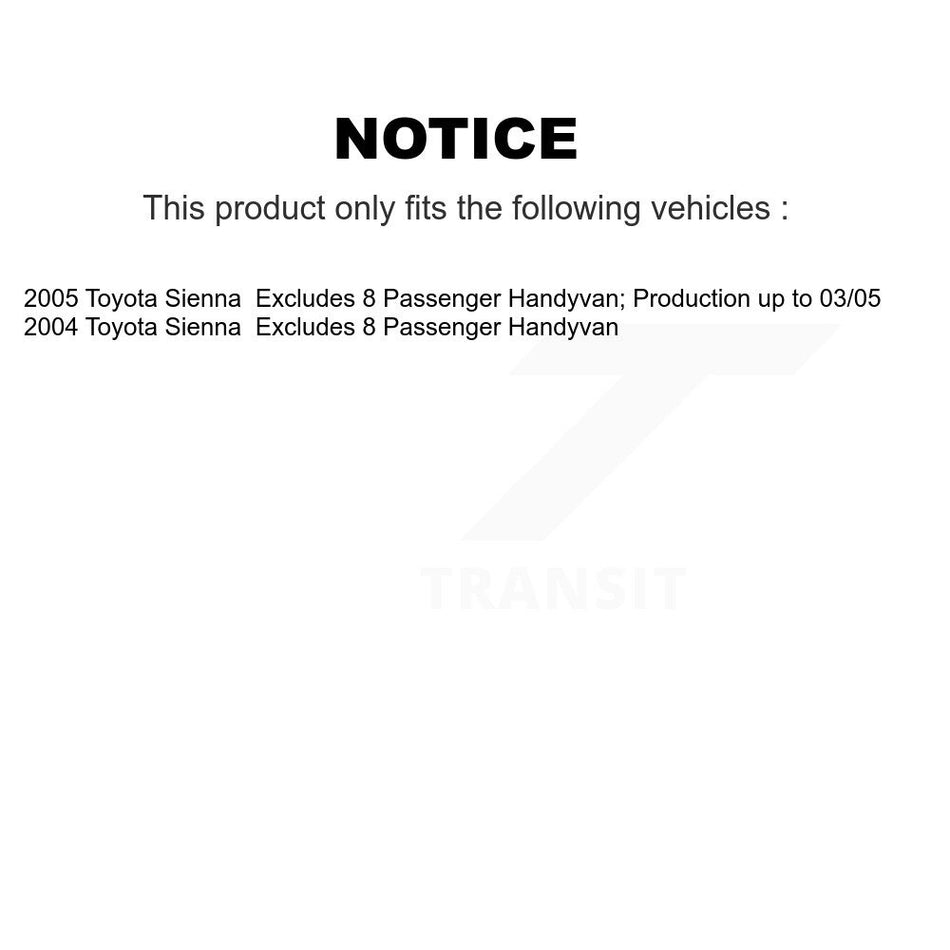 Front Complete Shock Assembly And TOR Link Kit For Toyota Sienna KSS-100805