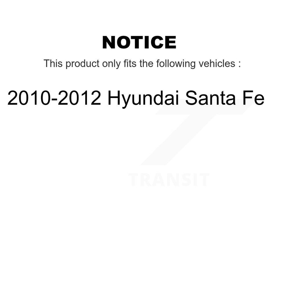 Front Complete Shock Assembly And TQ Link Kit For 2010-2012 Hyundai Santa Fe KSS-100867