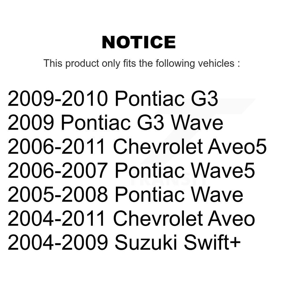 Front Complete Shock Assembly And TQ Link Kit For Chevrolet Aveo Aveo5 Pontiac G3 Suzuki Wave Wave5 Swift+ KSS-100950