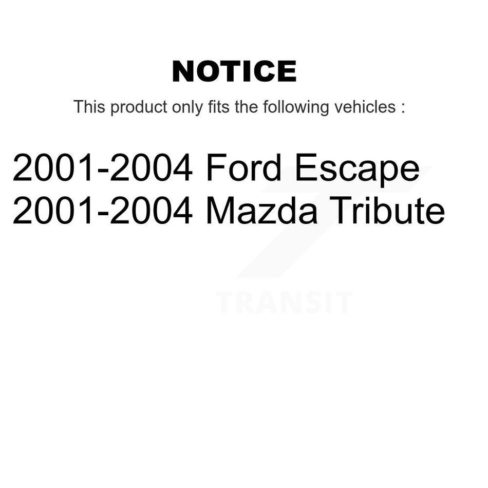 Front Complete Shock Assembly And TQ Link Kit For 2001-2004 Ford Escape Mazda Tribute KSS-100970