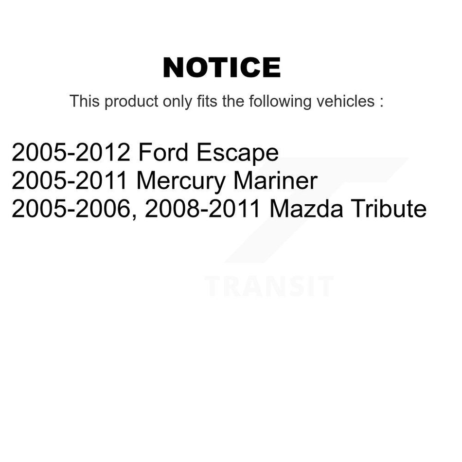 Front Complete Shock Assembly And TQ Link Kit For Ford Escape Mercury Mariner Mazda Tribute KSS-100971