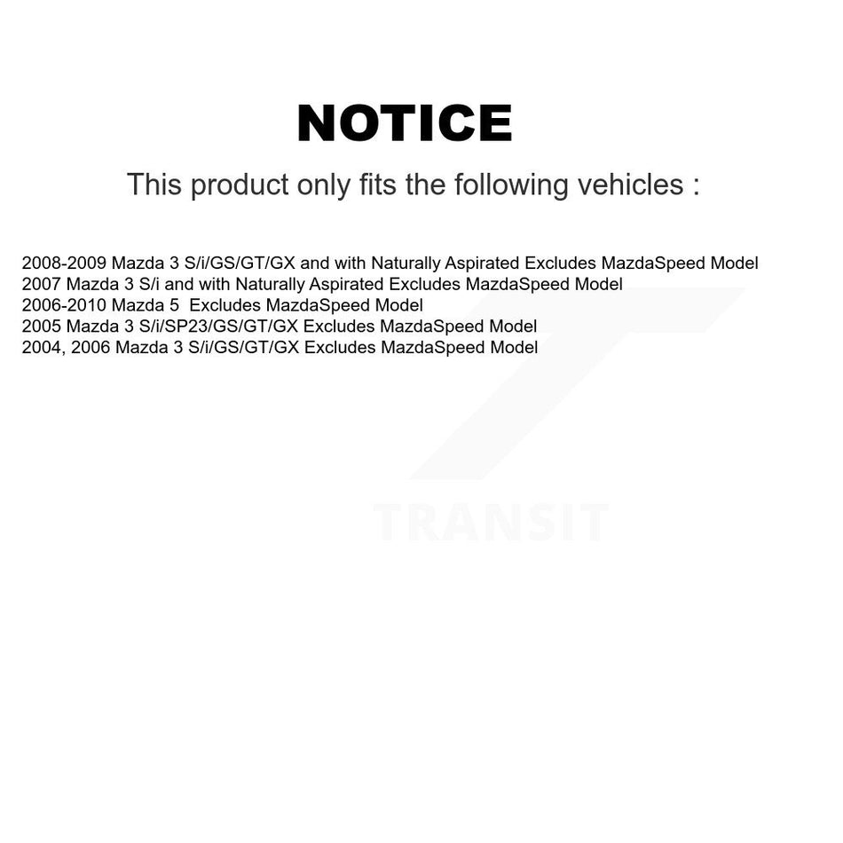 Front Complete Shock Assembly And TQ Link Kit For Mazda 3 5 Excludes MazdaSpeed Model KSS-100984