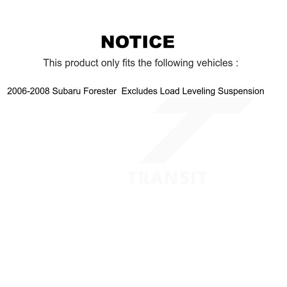 Front Complete Shock Assembly And TQ Link Kit For 2006-2008 Subaru Forester Excludes load leveling suspension KSS-101016