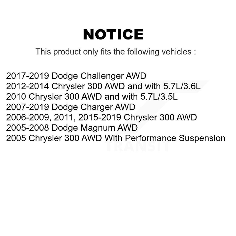 Front Suspension Control Arm And Ball Joint Assembly Stabilizer Bar Link Kit For Dodge Charger Chrysler 300 Challenger Magnum KTR-100021