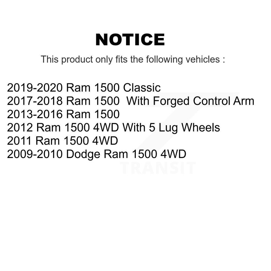 Front Suspension Control Arm And Ball Joint Assembly Stabilizer Bar Link Kit For Ram 1500 Dodge Classic KTR-100025