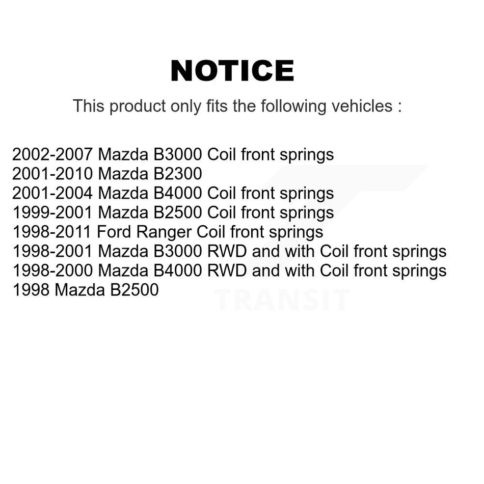 Front Suspension Control Arm And Ball Joint Assembly Stabilizer Bar Link Kit For Ford Ranger Mazda B3000 B2500 B2300 B4000 KTR-100032