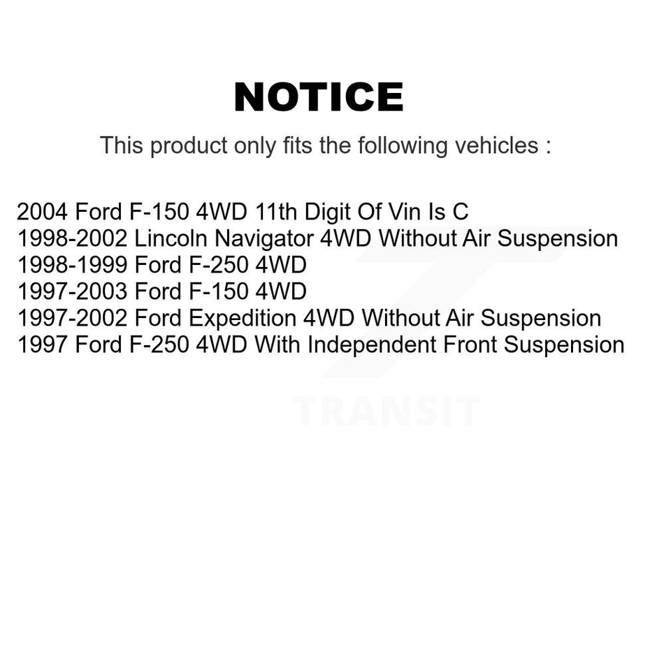 Front Suspension Control Arm And Ball Joint Assembly Stabilizer Bar Link Kit For Ford F-150 Expedition Lincoln Navigator F-250 4WD KTR-100048