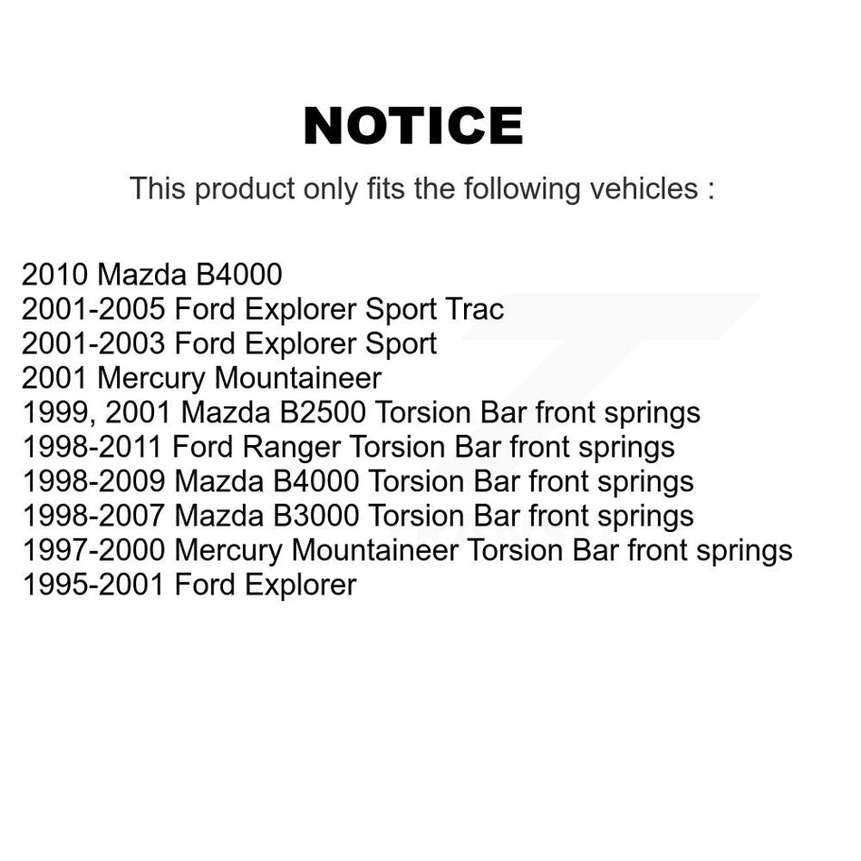 Front Suspension Control Arm And Ball Joint Assembly Stabilizer Bar Link Kit For Ford Ranger Explorer Sport Trac Mazda Mercury Mountaineer B3000 B4000 B2500 KTR-100084