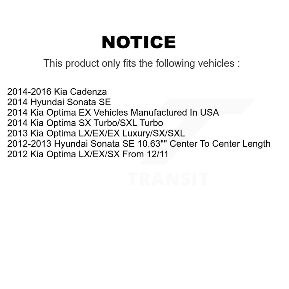 Front Suspension Control Arm And Ball Joint Assembly Stabilizer Bar Link Kit For Hyundai Sonata Kia Optima Cadenza KTR-100162