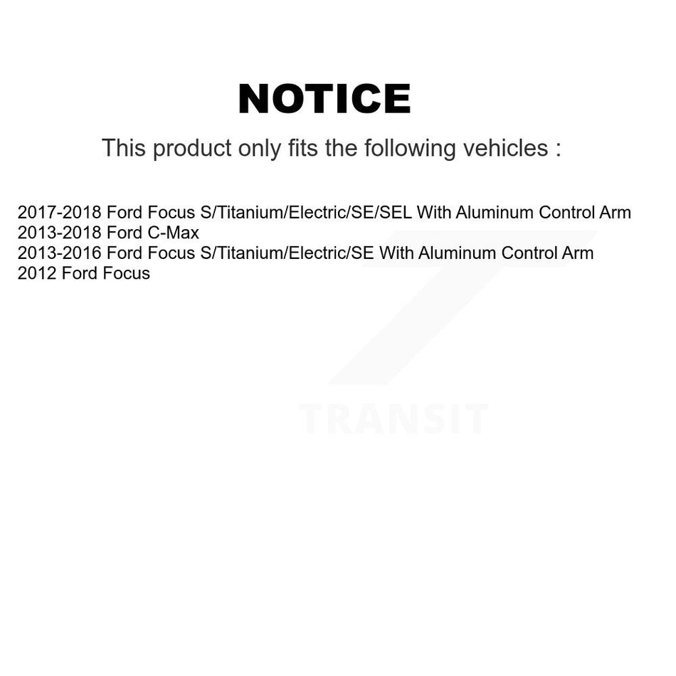 Front Suspension Control Arm And Ball Joint Assembly Stabilizer Bar Link Kit For Ford Focus C-Max KTR-100166