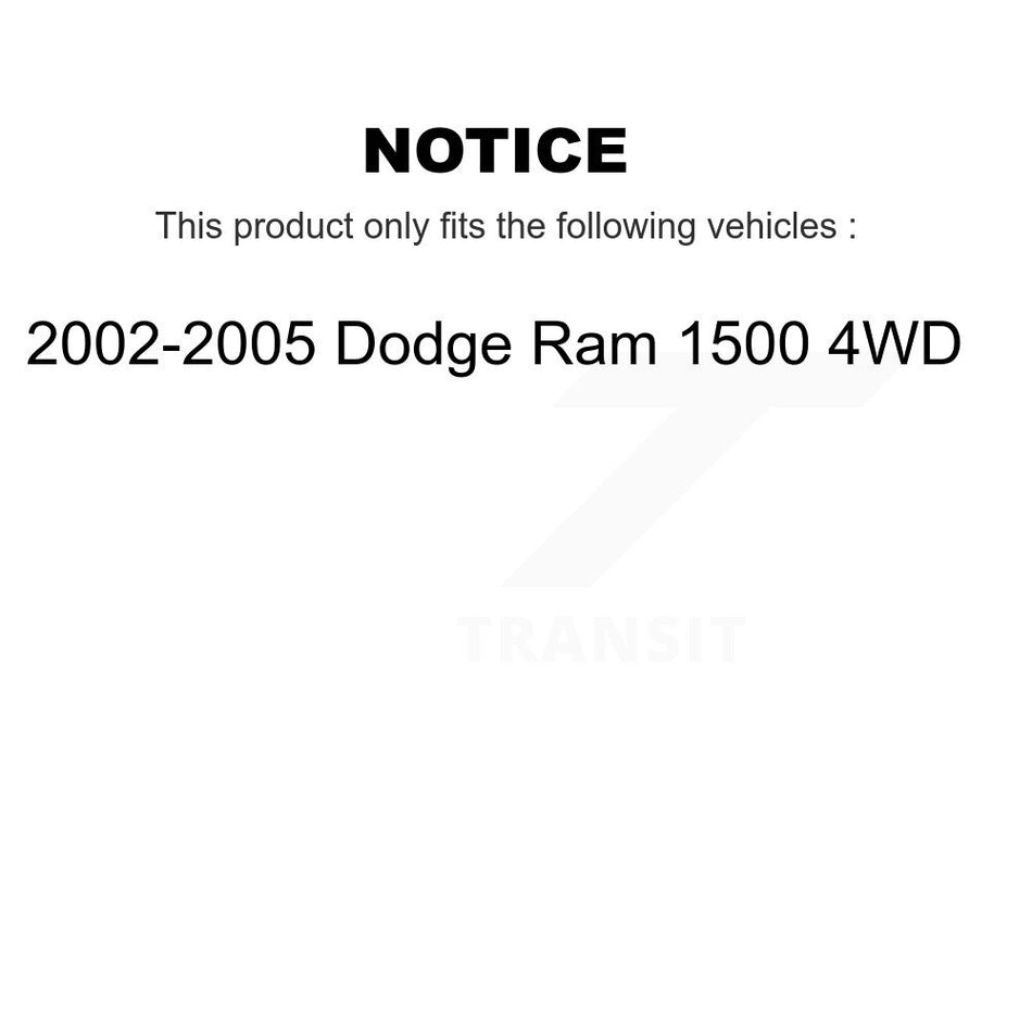 Front Suspension Control Arm And Ball Joint Assembly Stabilizer Bar Link Kit For 2002-2005 Dodge Ram 1500 4WD KTR-100325