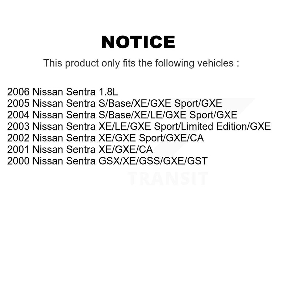 Front Suspension Control Arm And Ball Joint Assembly Steering Tie Rod End Stabilizer Bar Link Kit (8Pc) For Nissan Sentra KTR-100386