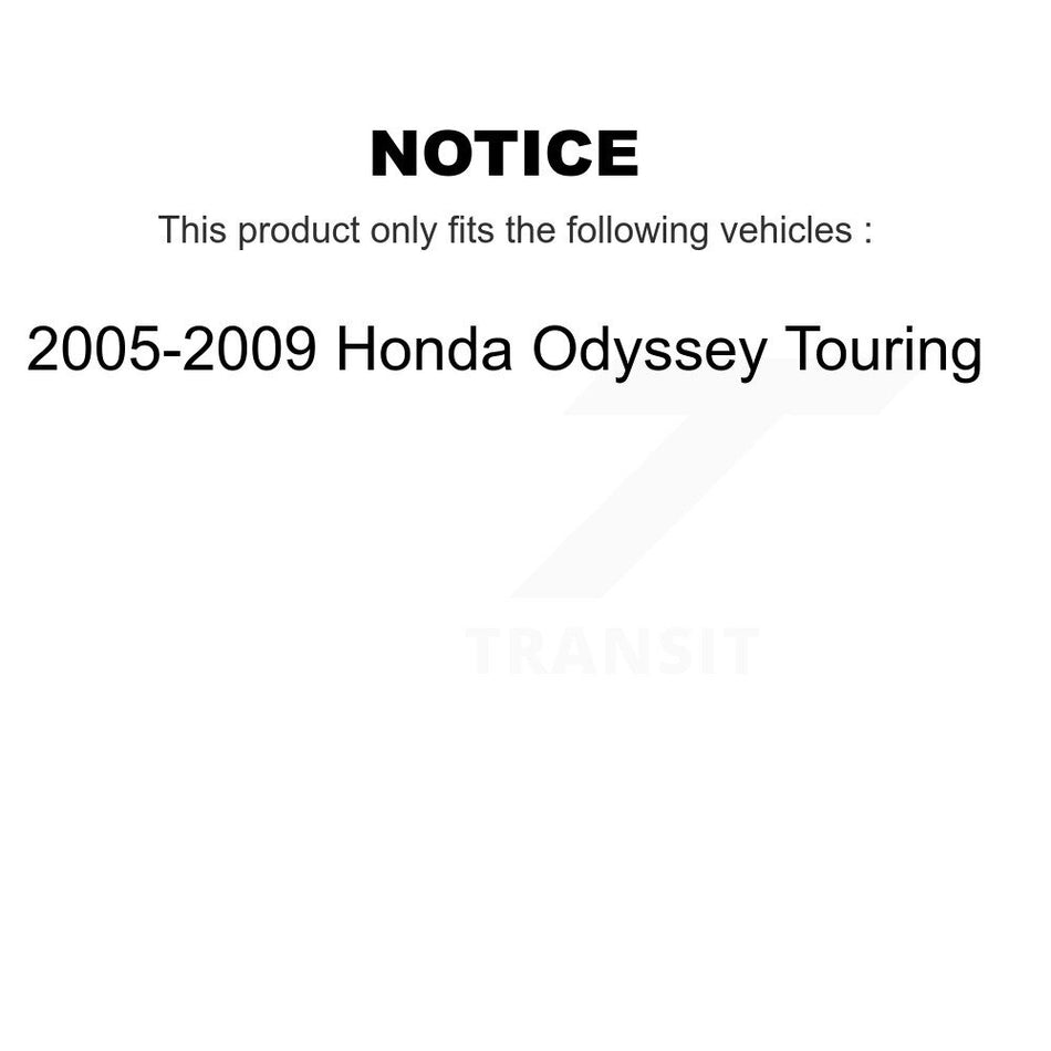 Front Suspension Control Arm And Ball Joint Assembly Steering Tie Rod End Stabilizer Bar Link Kit (8Pc) For 2005-2009 Honda Odyssey Touring KTR-100399