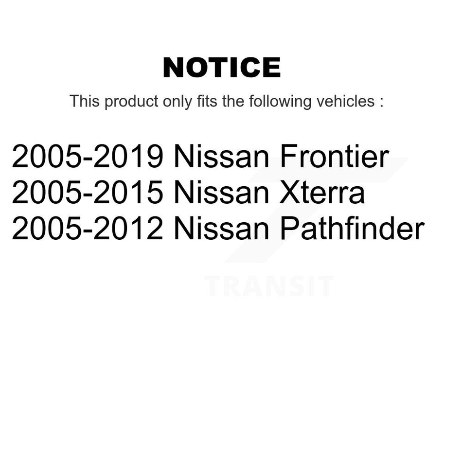 Front Suspension Control Arm And Ball Joint Assembly Steering Tie Rod End Stabilizer Bar Link Kit (8Pc) For Nissan Frontier Pathfinder Xterra KTR-100645