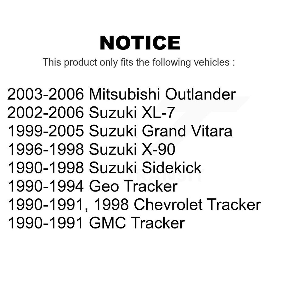 Front Suspension Stabilizer Bar Link Pair For Suzuki XL-7 Mitsubishi Outlander Grand Vitara Tracker Geo Sidekick Chevrolet X-90 GMC KTR-100711