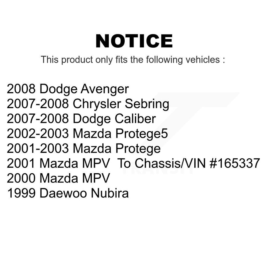 Front Suspension Bar Link Pair For Jeep Dodge Mitsubishi Patriot Chrysler Compass Avenger 200 Caliber Outlander Sport Sebring Lancer Mazda Protege Protege5 Eclipse Cross MPV Daewoo Nubira KTR-100758