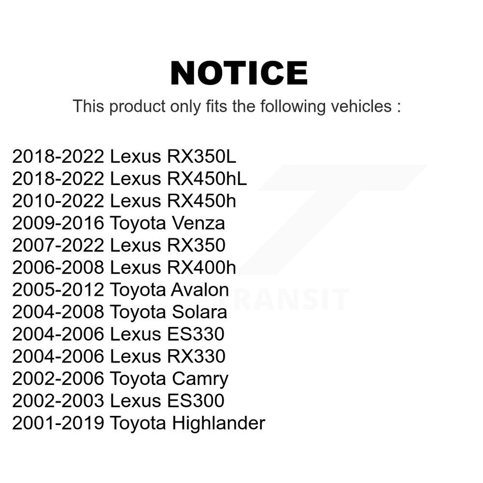 Front Suspension Stabilizer Bar Link Pair For Toyota Highlander Lexus Camry RX350 Avalon Venza RX330 Solara ES330 RX450h ES300 RX400h RX350L RX450hL KTR-100813