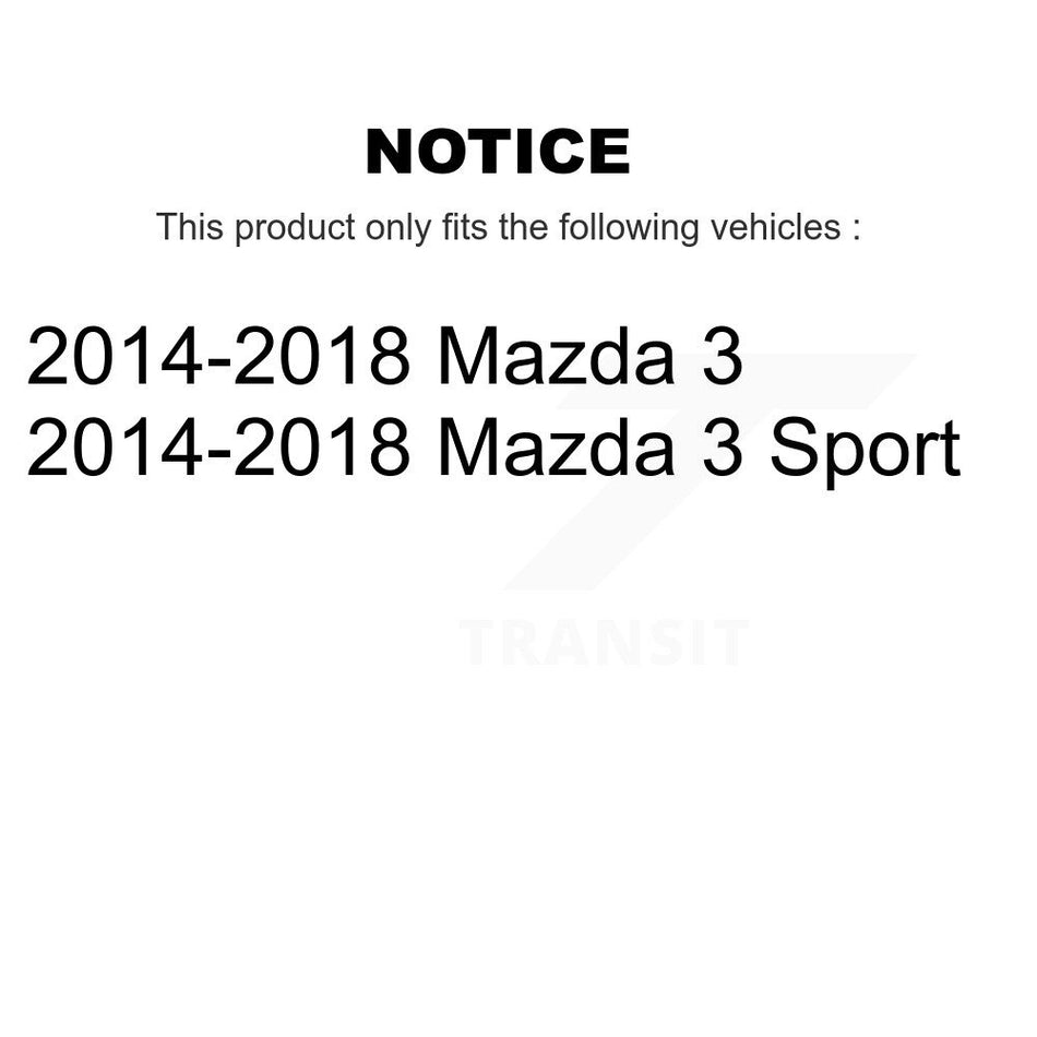 Front Suspension Stabilizer Bar Link Kit For 2014-2018 Mazda 3 Sport KTR-100885