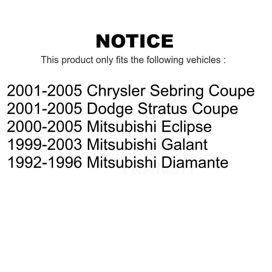 Rear Suspension Stabilizer Bar Link Pair For Mitsubishi Chrysler Sebring Dodge Stratus Eclipse Galant Diamante KTR-100948