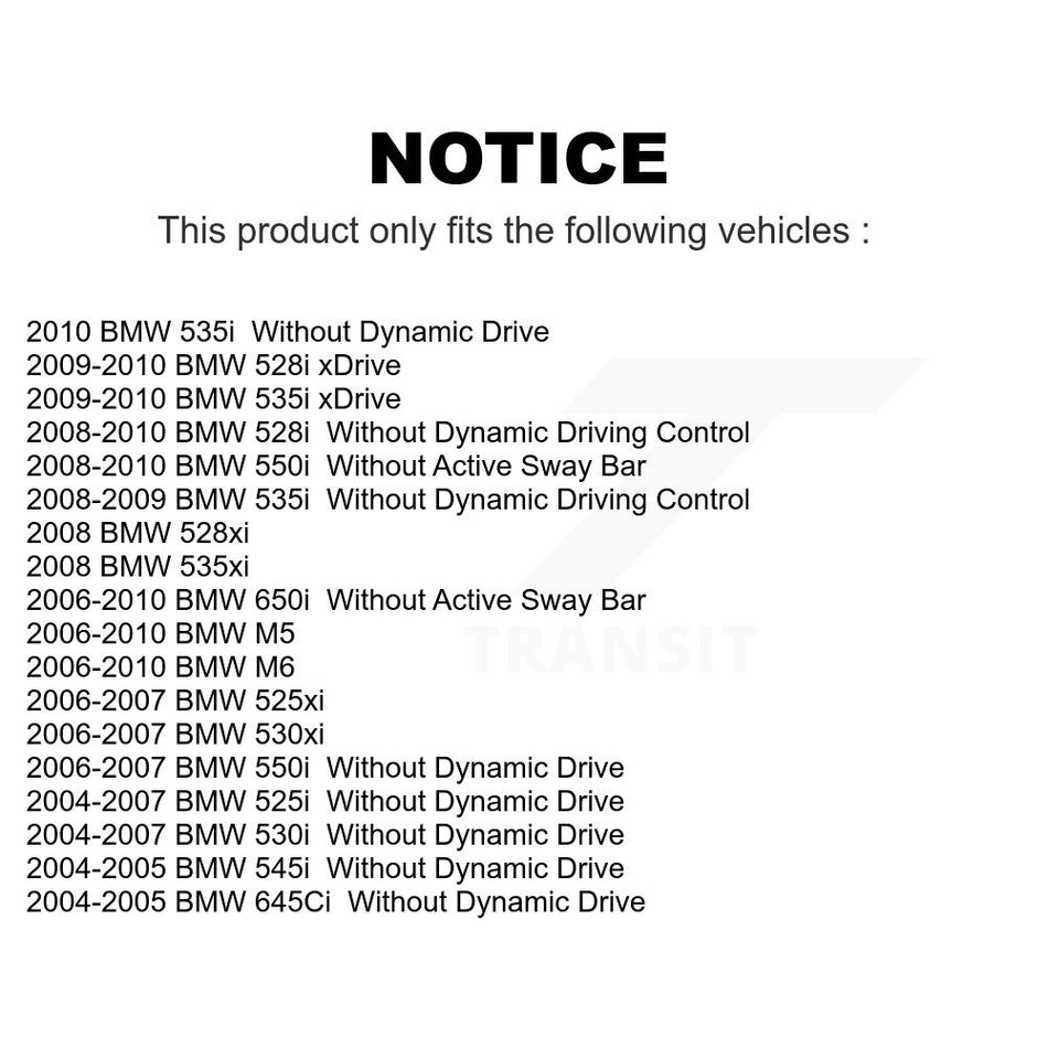 Rear Suspension Stabilizer Bar Link Pair For BMW 530i 528i 525i 650i 535i 530xi 550i 535xi xDrive 645Ci 528xi 545i 525xi M5 M6 KTR-100971