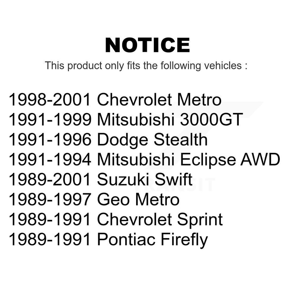 Rear Suspension Stabilizer Bar Link Pair For Metro Geo Mitsubishi 3000GT Chevrolet Dodge Stealth Suzuki Swift Eclipse Pontiac Sprint Firefly KTR-101053