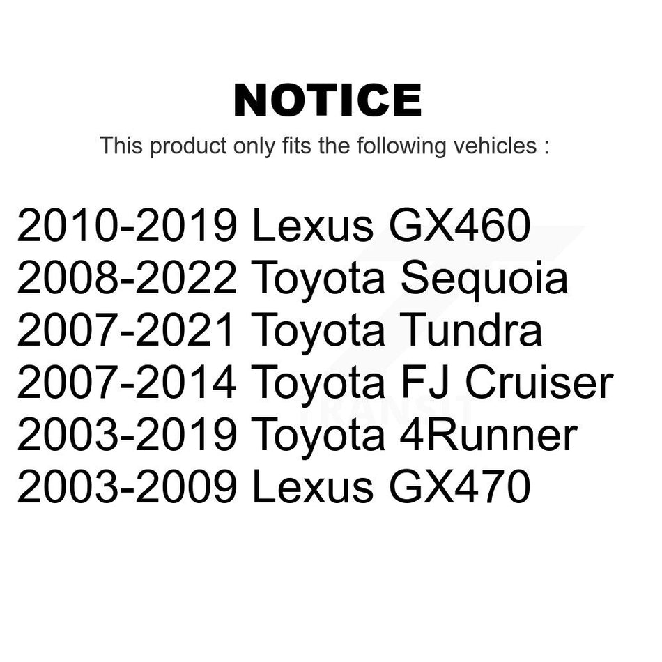 Front Suspension Ball Joints Pair For Toyota Tundra 4Runner Lexus GX460 FJ Cruiser Sequoia GX470 KTR-101301