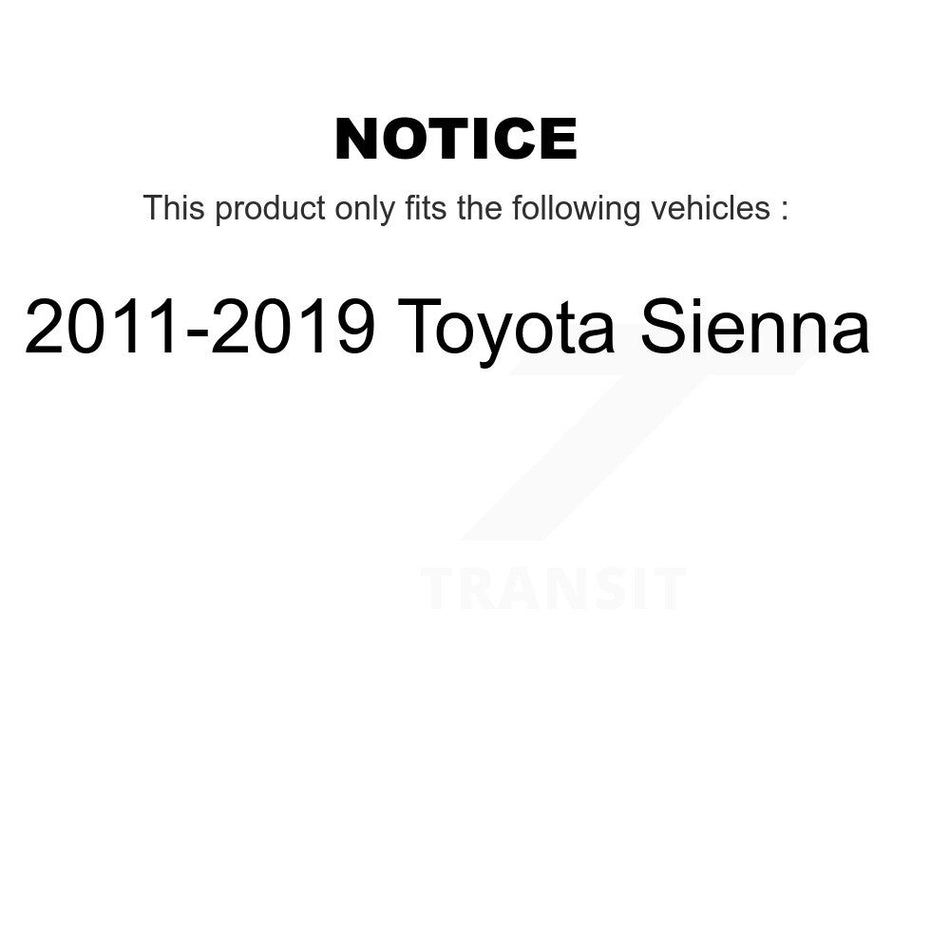 Front Suspension Control Arm And Ball Joint Assembly Kit For 2011-2019 Toyota Sienna KTR-101454