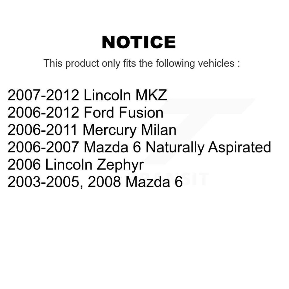 Front Suspension Control Arm And Ball Joint Assembly Kit For Ford Fusion Mazda 6 Lincoln MKZ Mercury Milan Zephyr KTR-101559