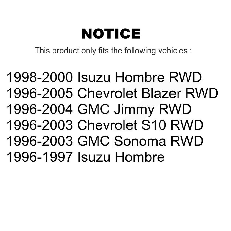 Front Steering Tie Rod End Kit For Chevrolet S10 Blazer GMC Sonoma Jimmy Isuzu Hombre KTR-101850