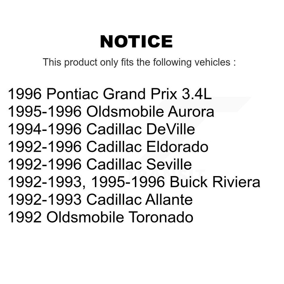 Front Steering Tie Rod End Kit For Cadillac DeVille Eldorado Seville Buick Riviera Pontiac Grand Prix Oldsmobile Allante Aurora Toronado KTR-101861