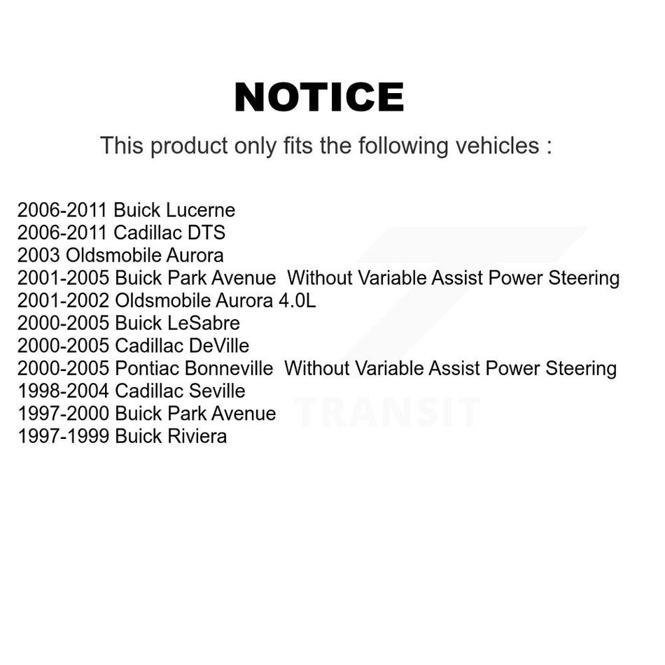 Front Steering Tie Rod End Kit For Buick LeSabre Cadillac Lucerne DeVille DTS Park Avenue Pontiac Bonneville Seville Oldsmobile Aurora Riviera KTR-101866