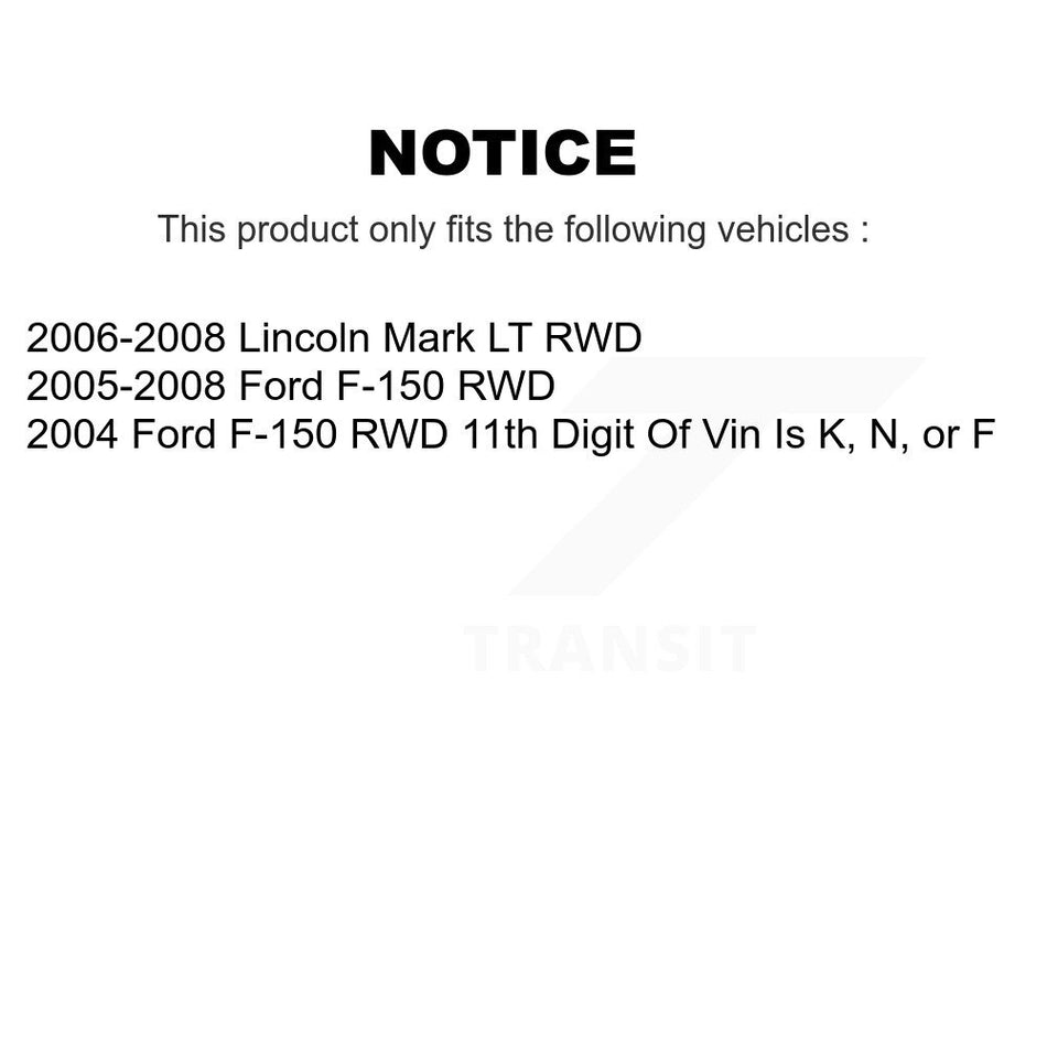 Front Steering Tie Rod End Kit For Ford F-150 Lincoln Mark LT RWD KTR-101921