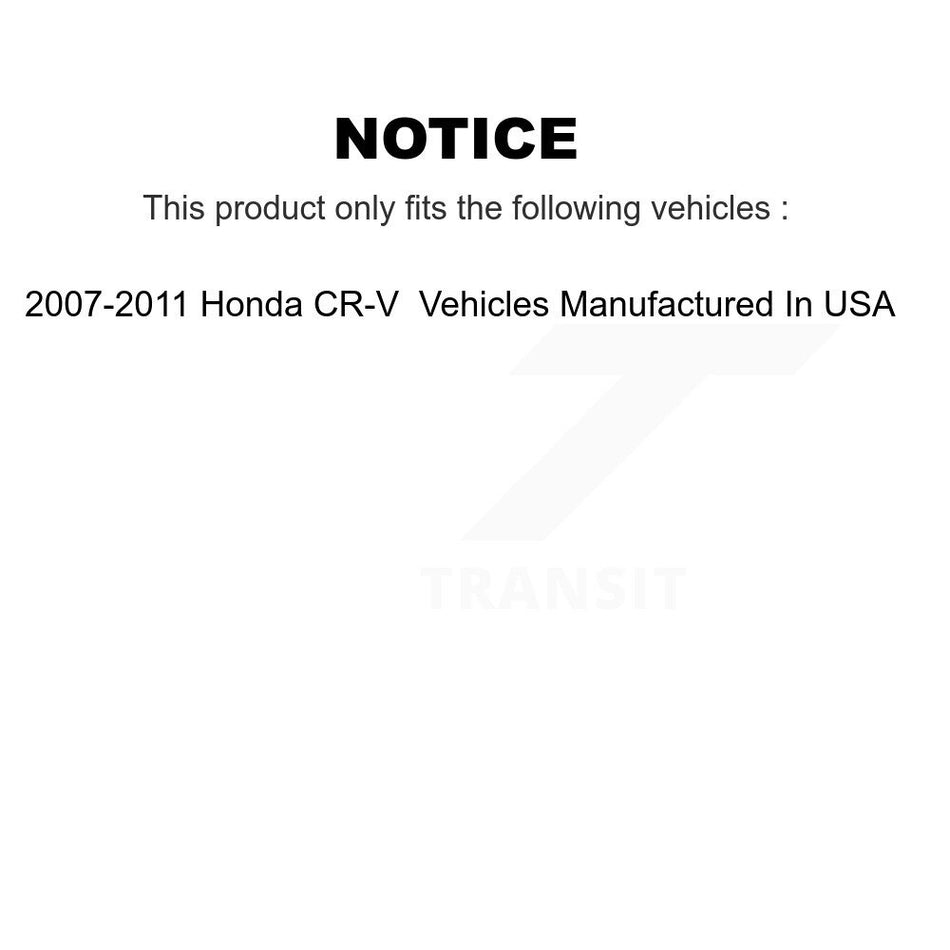 Front Steering Tie Rod End Kit For 2007-2011 Honda CR-V Vehicles Manufactured In USA KTR-101935