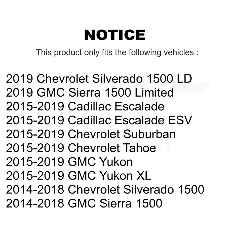 Front Steering Tie Rod End Kit For Chevrolet Silverado 1500 GMC Sierra Tahoe Suburban Yukon Cadillac XL Escalade ESV LD Limited KTR-101955